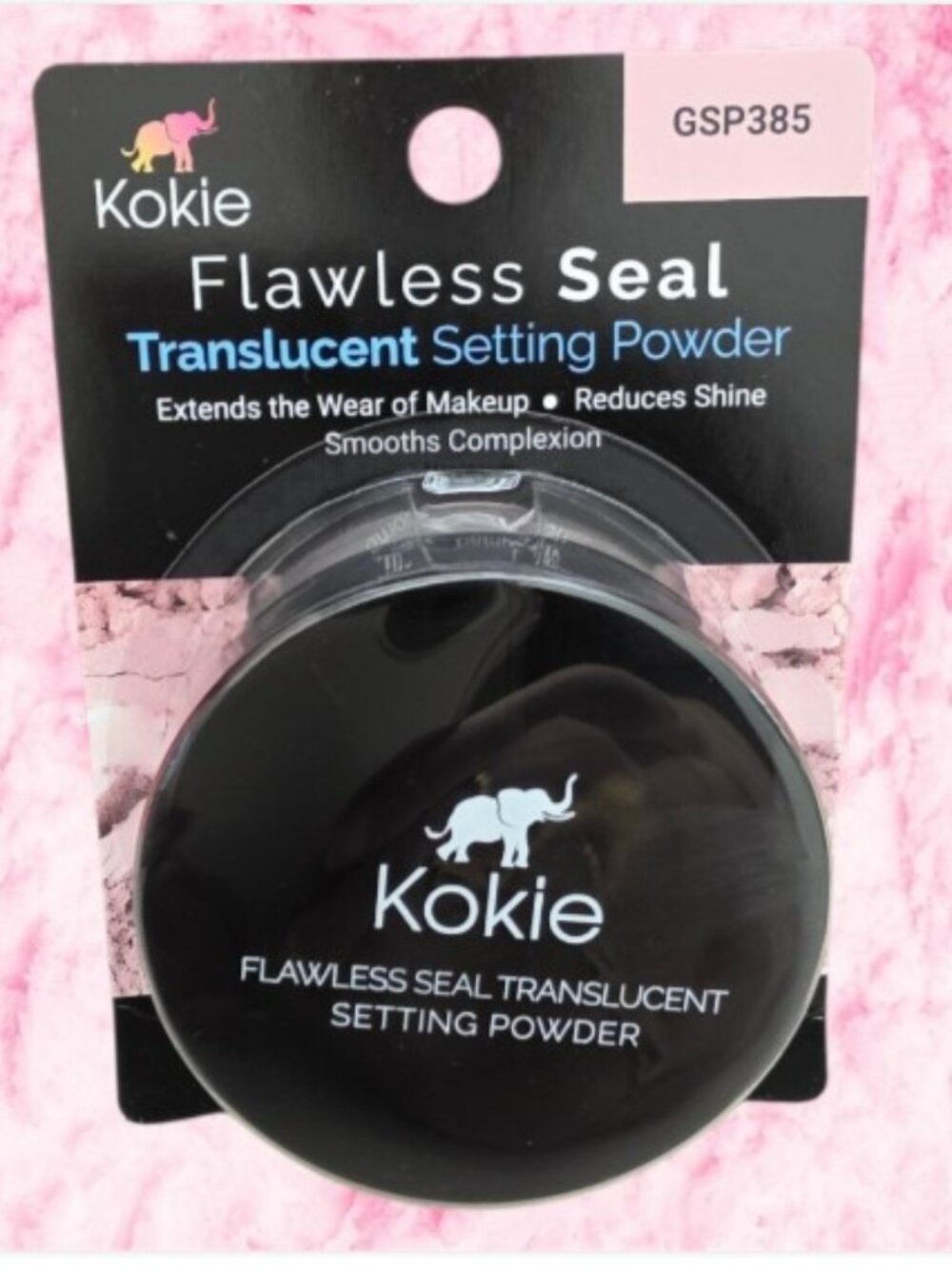 Kokie Flawless Seal Translucent Setting Powder. Soft Pink GSP385